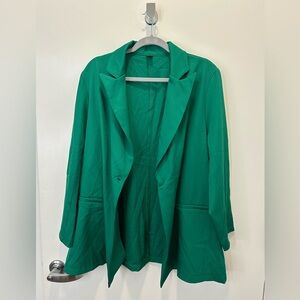 Green oversized blazer